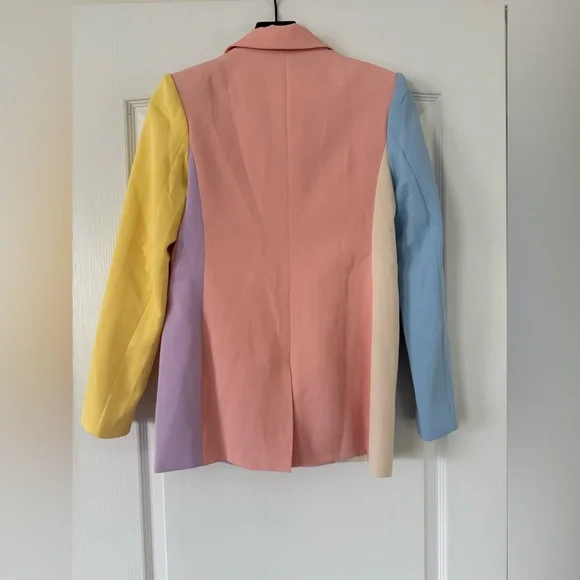 NWT - Endless Rose - Pastel Colorblock Longline Blazer - Size Small - Picture 9 of 12